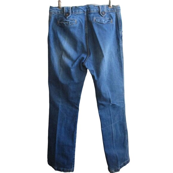 12 32x32  Womens Denim Jeans Arrowhead Loops Rancher Wife Vtg 80s ZENA INDIGO - Picture 1 of 6